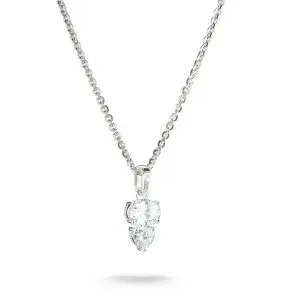 THOMAS SABO Silver Necklace with Oval and Heart Zirconia Stones