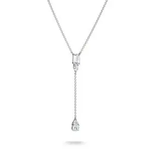 THOMAS SABO Silver Y Necklace with White Zirconia Stones