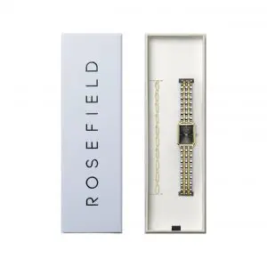 Rosefield Two-Tone Octagon Watch & Paperlink Bracelet Set