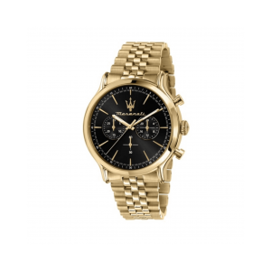 Maserati Epoca 42mm Chronograph Black Dial Gold Watch