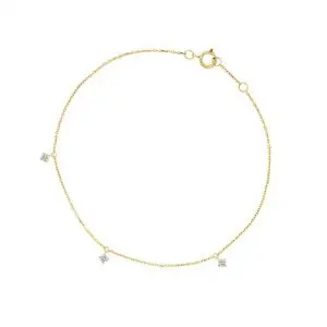 9CT Gold CZ Drop Bracelet