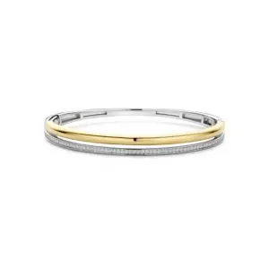 Ti Sento Gilded Double Row Bangle