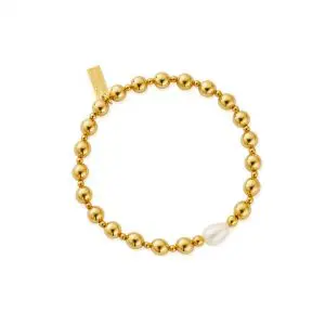 ChloBo Gold Feature Pearl Bracelet