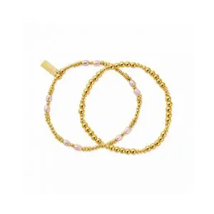 ChloBo Gold Pink Pearl Set Of 2