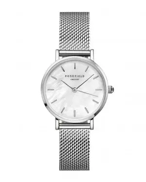 Rosefield Small Edit Silver Mesh Watch