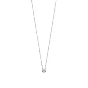 Ti Sento Silver Rubover Cubic Zirconia Pendant