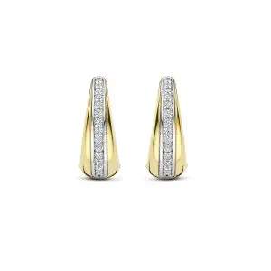 Ti Sento Gilded Layered Cubic Zirconia Hoops