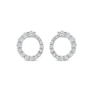 Ti Sento Silver Cubic Zirconia Twist Hoop Earrings