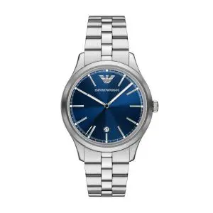 Armani Dario Stainless Steel Blue Dial Gents Watch
