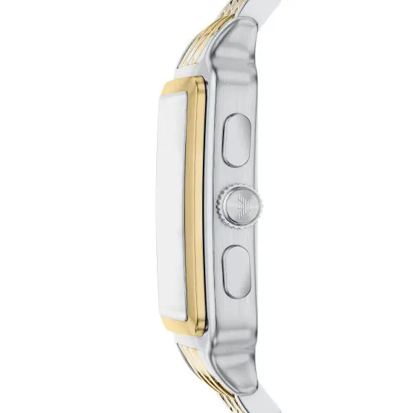 Armani Diego Two Tone Rectangular Chrono Case Gents Watch - Image 3