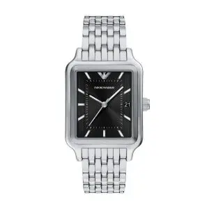 Armani Diego Stainless Steel Rectangular Dial Gents Watch