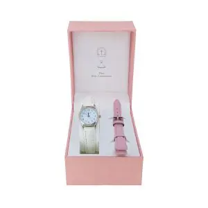 Girls Communion Watch with Leather Interchangeable Strap