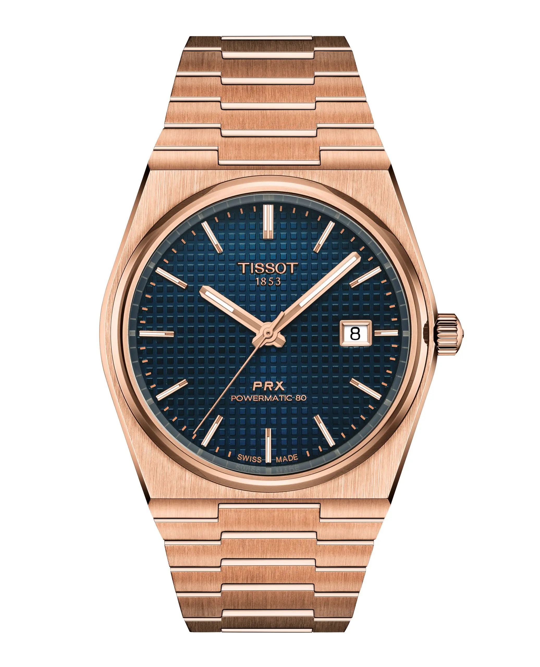 Tissot PRX Rose Case Blue Dial Watch