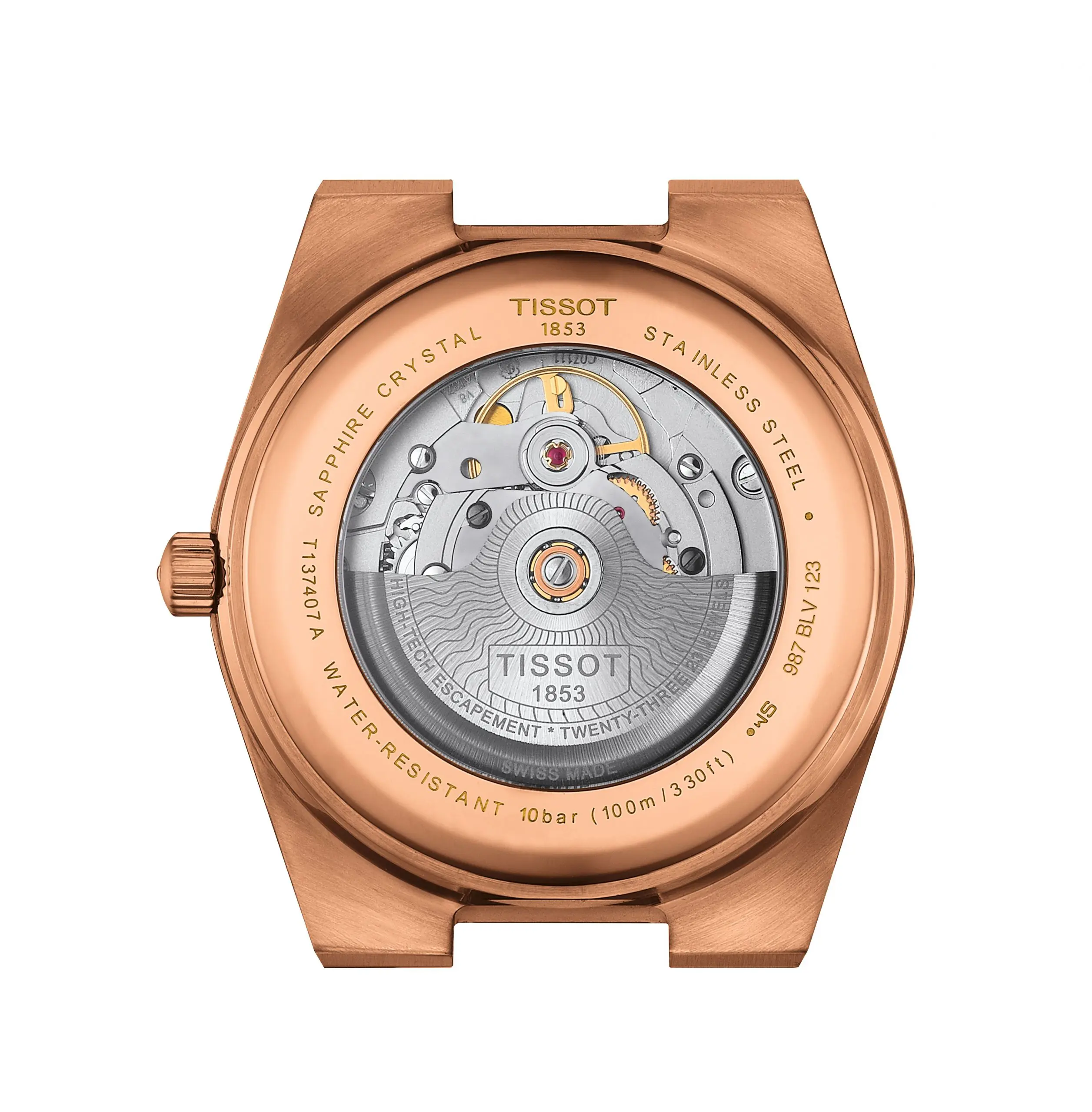 Tissot PRX Rose Case Blue Dial Watch - Image 2