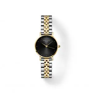 Rosefield Small Edit Black Two Tone Watch