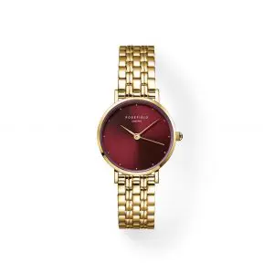 Rosefield Small Edit Burgundy Dial Watch