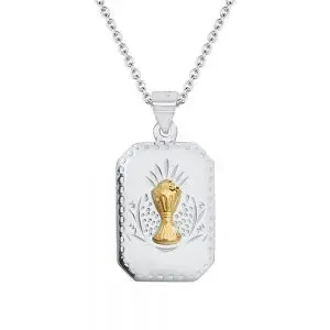 Sterling Silver Communion Chalice Medal with Chain