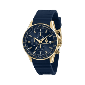 Maserati Sifida 44mm Chronograph Navy Silicone Watch