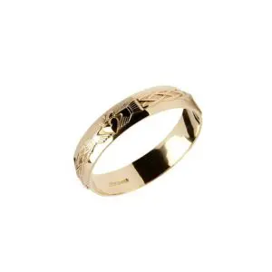 10K Men's Gold Celtic & Claddagh Wedding Ring
