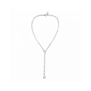 ChloBo Silver Mini Link Pearl Lariat Necklace