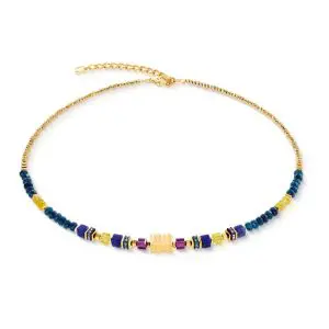 Coeur de Lion Wave Precious Flow Gold Energy Necklace