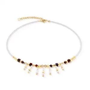 Coeur de Lion Princess Sunray Gold Brown Necklace
