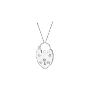 Sterling Silver Large Padlock Pendant