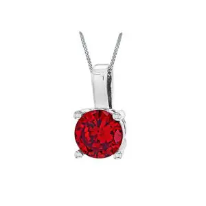 Sterling Silver CZ Birthstone Pendant