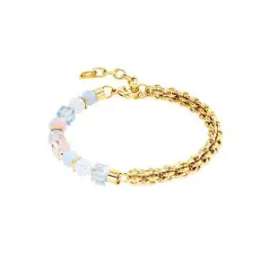 Coeur de Lion Cube Nexus Gold-Pastel Bracelet