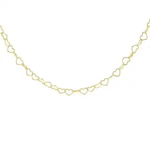 Gold Plated Open Heart-Link Chain