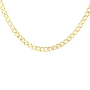 Gold Plated 90 Flat Curb Chain