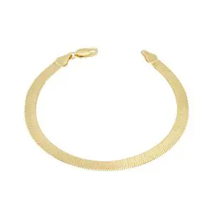Gold Plated 60 Triple Herringbone Bracelet
