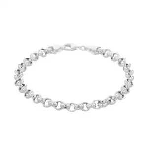 Silver Hollow Belcher Bracelet