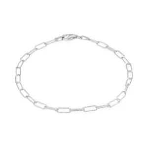 Sterling Silver Diamond Cut Paper Bracelet