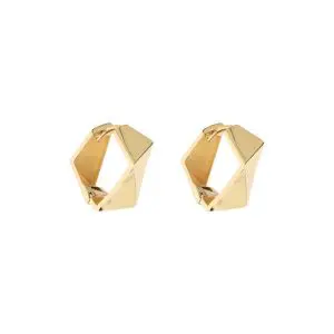 9k Gold Square Hoop Earrings
