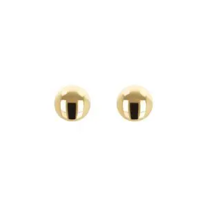 9k Gold Button Stud Earrings