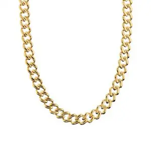 Bronzallure Golden Flat Curb Chain
