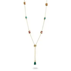 THOMAS SABO Elyndra 18k Gold Plated Multistone Necklace