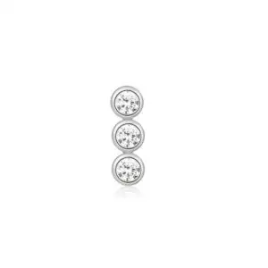 Ania Haie Silver Triple Bezel Barbell Earring