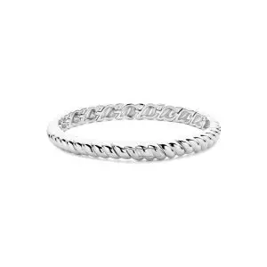 Ti Sento Silver Hump Ridge Bangle