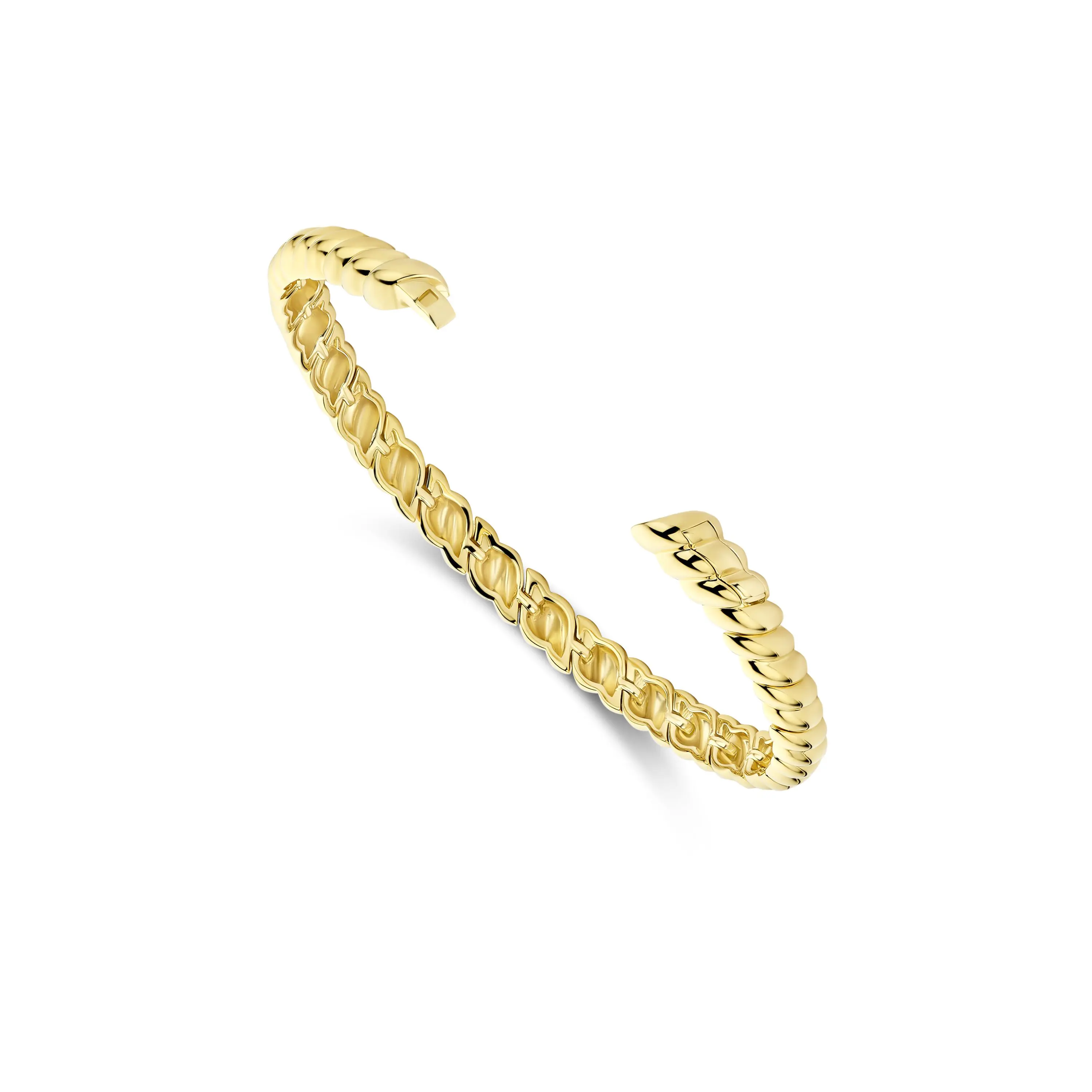 Ti Sento Gold Plated Hump Ridge Bangle - Image 2