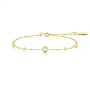 Ania Haie Gold Mint Green Station Bracelet