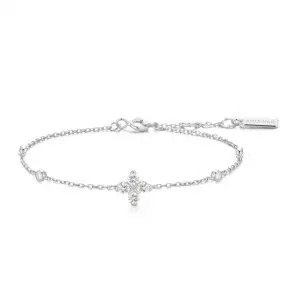Ania Haie Silver Sparkling Lucky Clover Bracelet