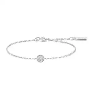 Ania Haie Silver Pavé Disc Bracelet