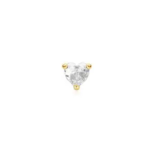 Ania Haie Gold Heart Barbell Single Earring