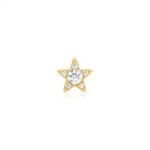 Ania Haie Gold Star Barbell Single Earring