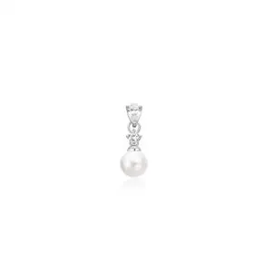 Ania Haie Silver Pearl Dangling Barbell Single Earring