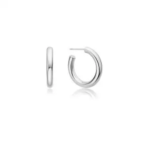 Ania Haie Silver Classic Tube Medium Hoop