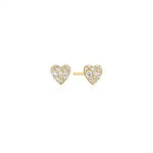 Ania Haie Pavé Heart Stud Earrings
