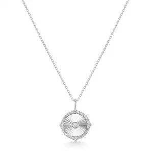 Ania Haie Diamond-Cut Sunny Disc Necklace